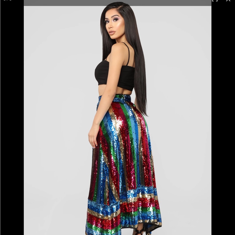 NWT FASHION NOVA “Endless Love “Sequin Maxi Skirt